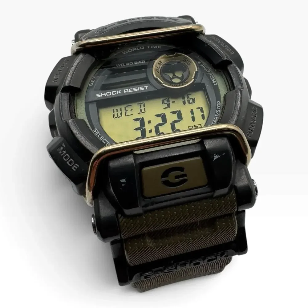 Casio G-Shock GD-400-9 Olive Green Gold Digital Watch 3434 200M